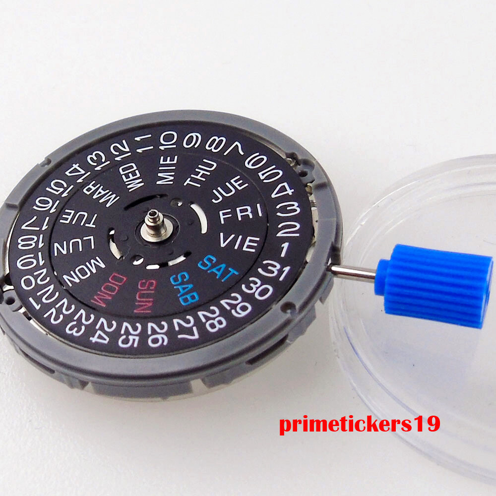 Genuine NH36A Watch Automatic Movement English Spanish Week Date Display Wheel