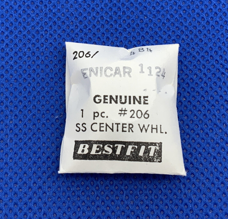 Enicar 1120 206/484 SS Center Wheel Buy Bestfit. NOS Sealed. 410-767 L