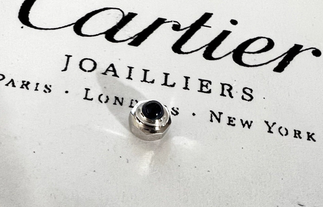 Cartier Watch Crown SANTOS WOMEN’S 18k WHITE Gold 3.70mm UNUSED Swiss Made