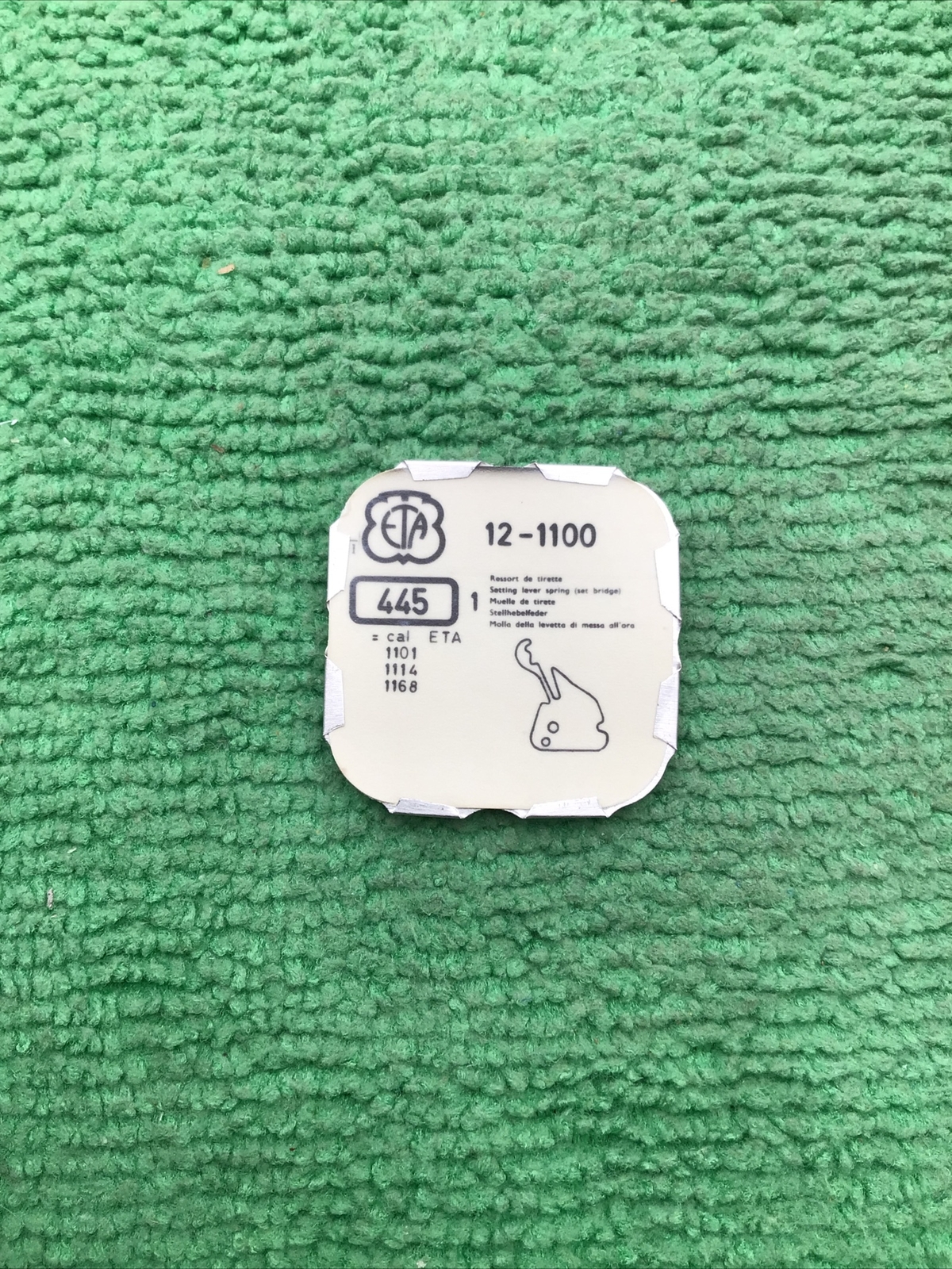 ETA 1100 445/192 Set Bridge Setting Lever Spring Watch Part