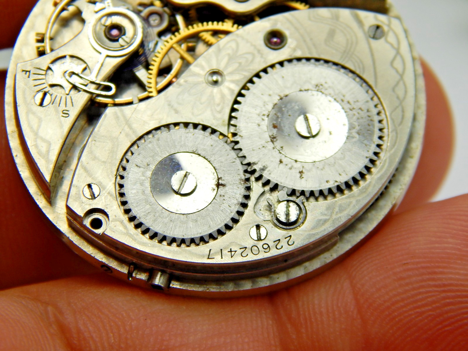 Antique Pocket watch movement Waltham Colonial Series 1420 14S 15 jewel OF ’19