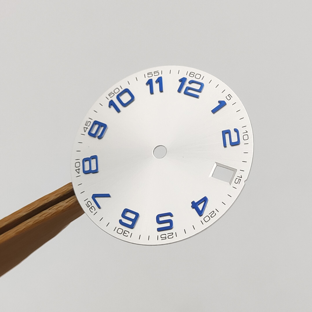 28.5mm White Watch Dial No Luminous For Nh35 Nh36 4R35 Movement Watch Accessorie
