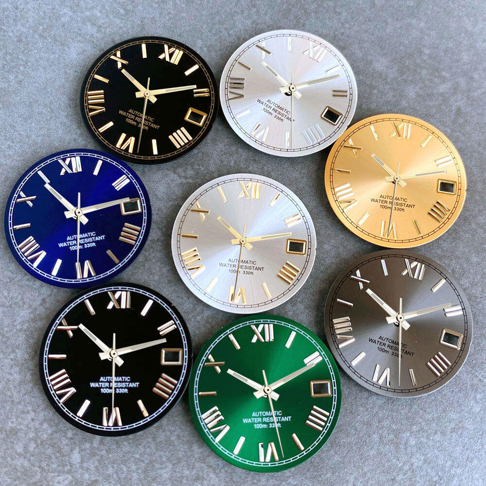 Sunburst Roman Numerals Watch Dial Face for NH35 NH36 NH38 NH70 4R35/36 29mm