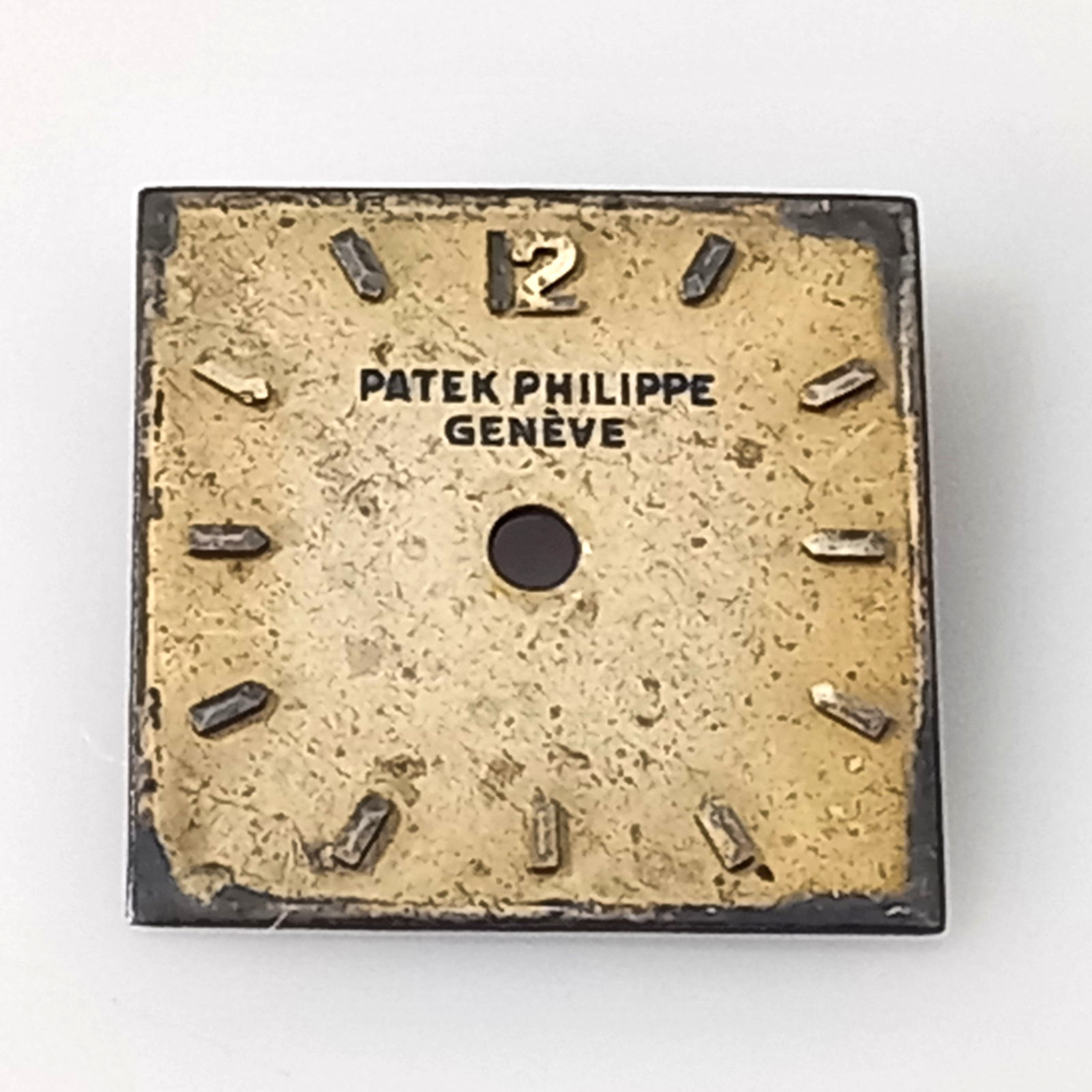 Genuine 12.8 mm Square Dial For Patek Philippe Ref 3285 Watch Cal 13.5 – AS IS