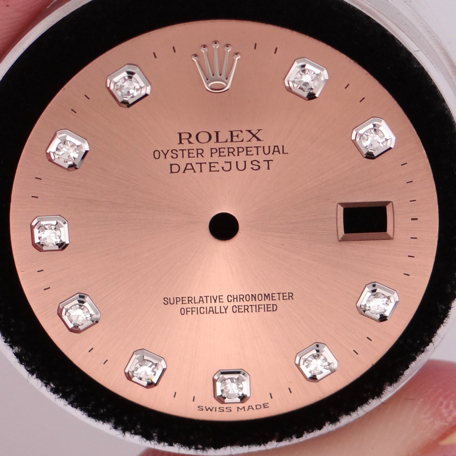 Rolex 36mm Datejust Original Salmon Diamond Dial Only 116234 116200