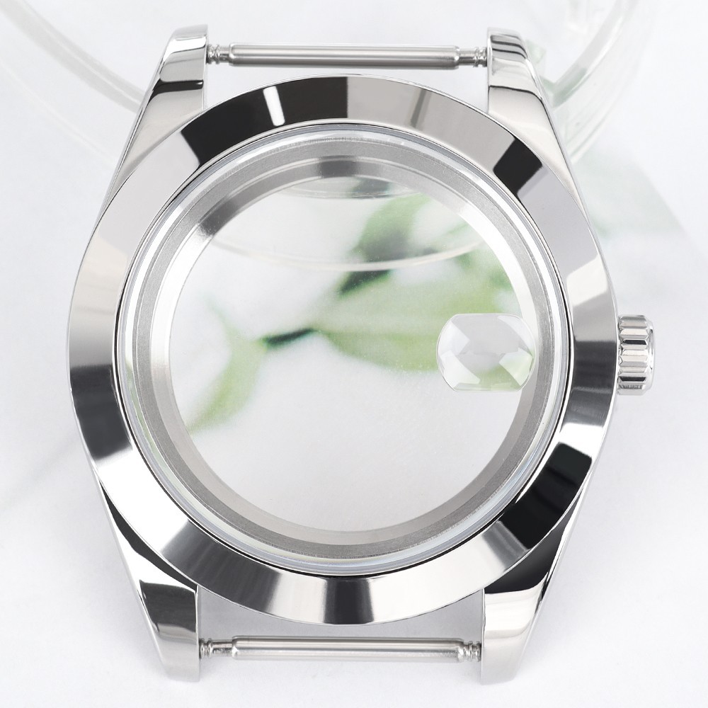 FEIYASHI 39mm Diver Watch Case Retro Silver Oyster Style For Seiko NH35 Movement
