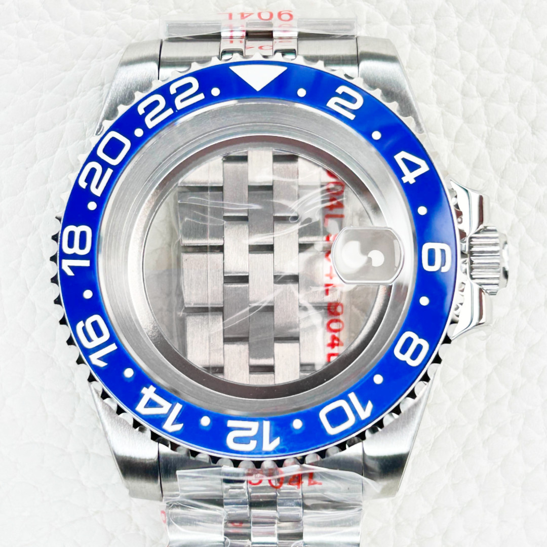 Smurf Bezel 20ATM 40mm Brushed Watch Case Fit Nh35 Nh34 Nh36 Movement Mod Parts