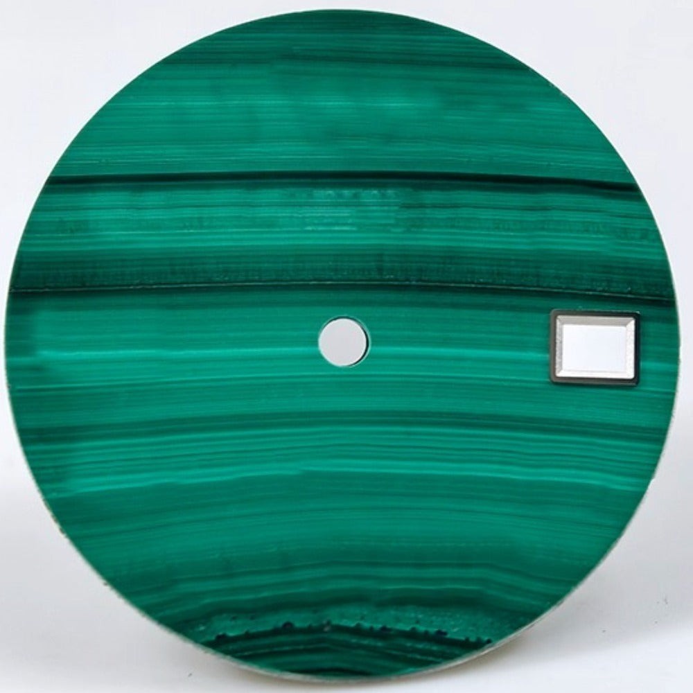 Malachite Modified 28.5mm Natural Stone Watch Dial for NH35 Movement No Logo