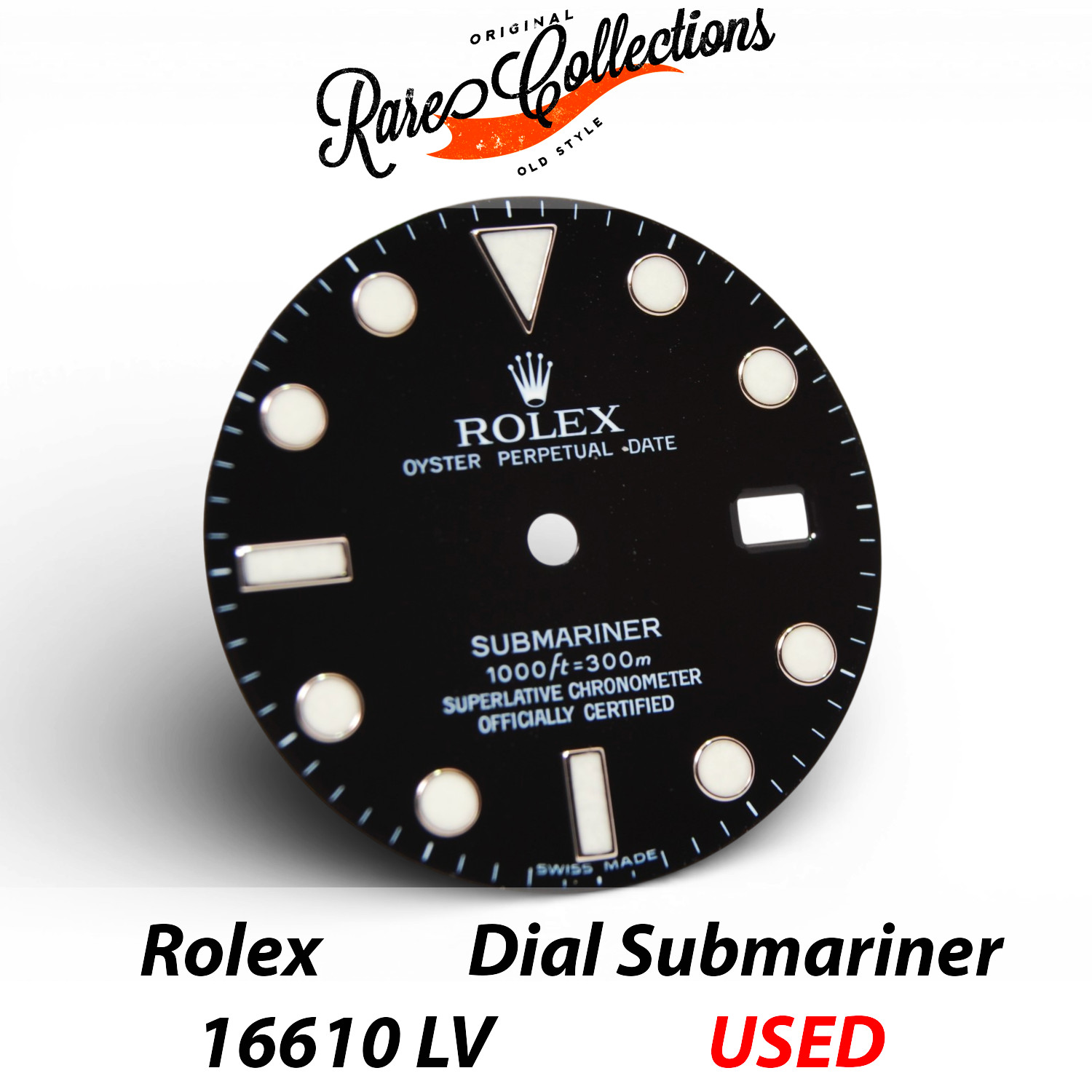 Rolex Dial 16610LV Used Black Submariner Date Dial Luminova
