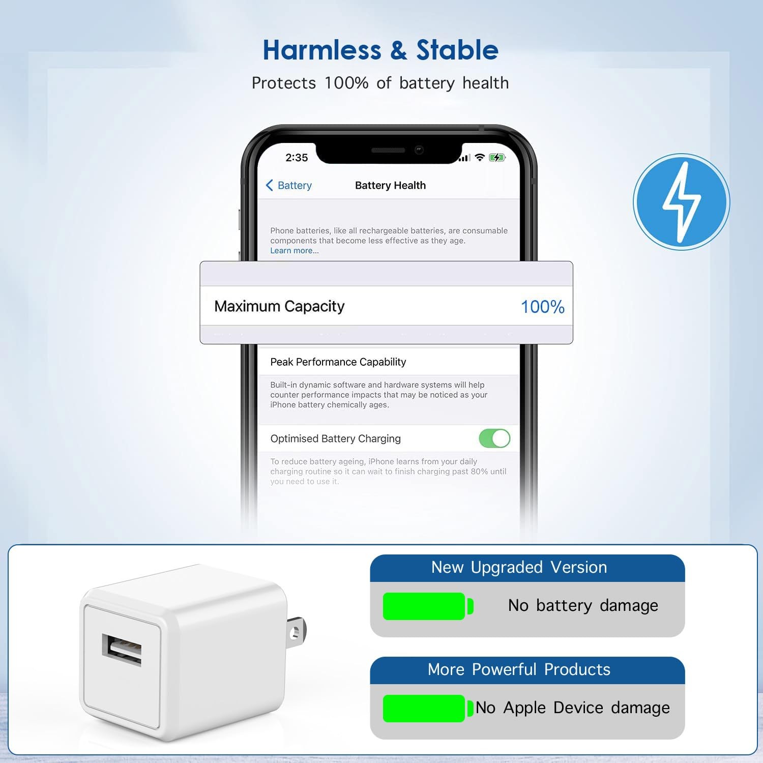 [Apple Certified] 2 in 1 iPhone and Watch Charger 6.6 FT Magnetic iWatch Char…