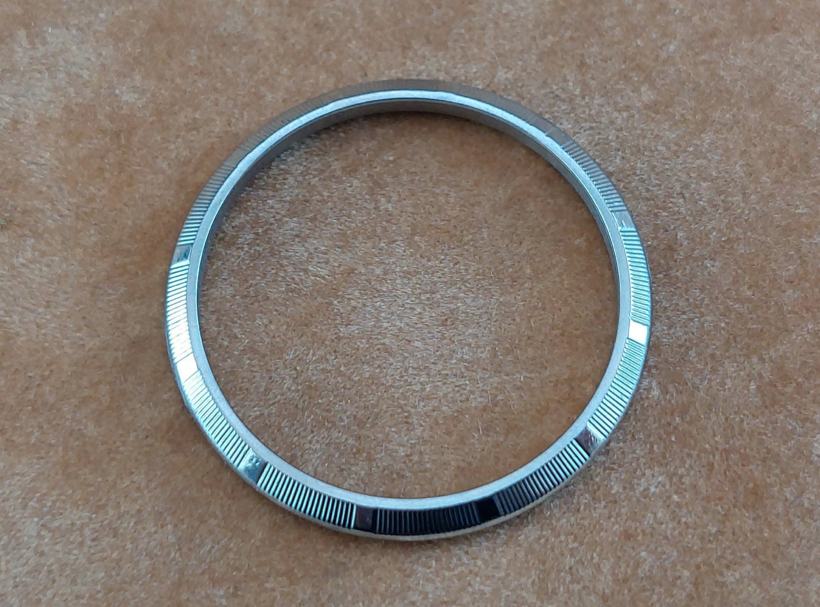 Original ROLEX Steel Engine Turned w/ Raised Indexes BEZEL for 6917 6918 6919