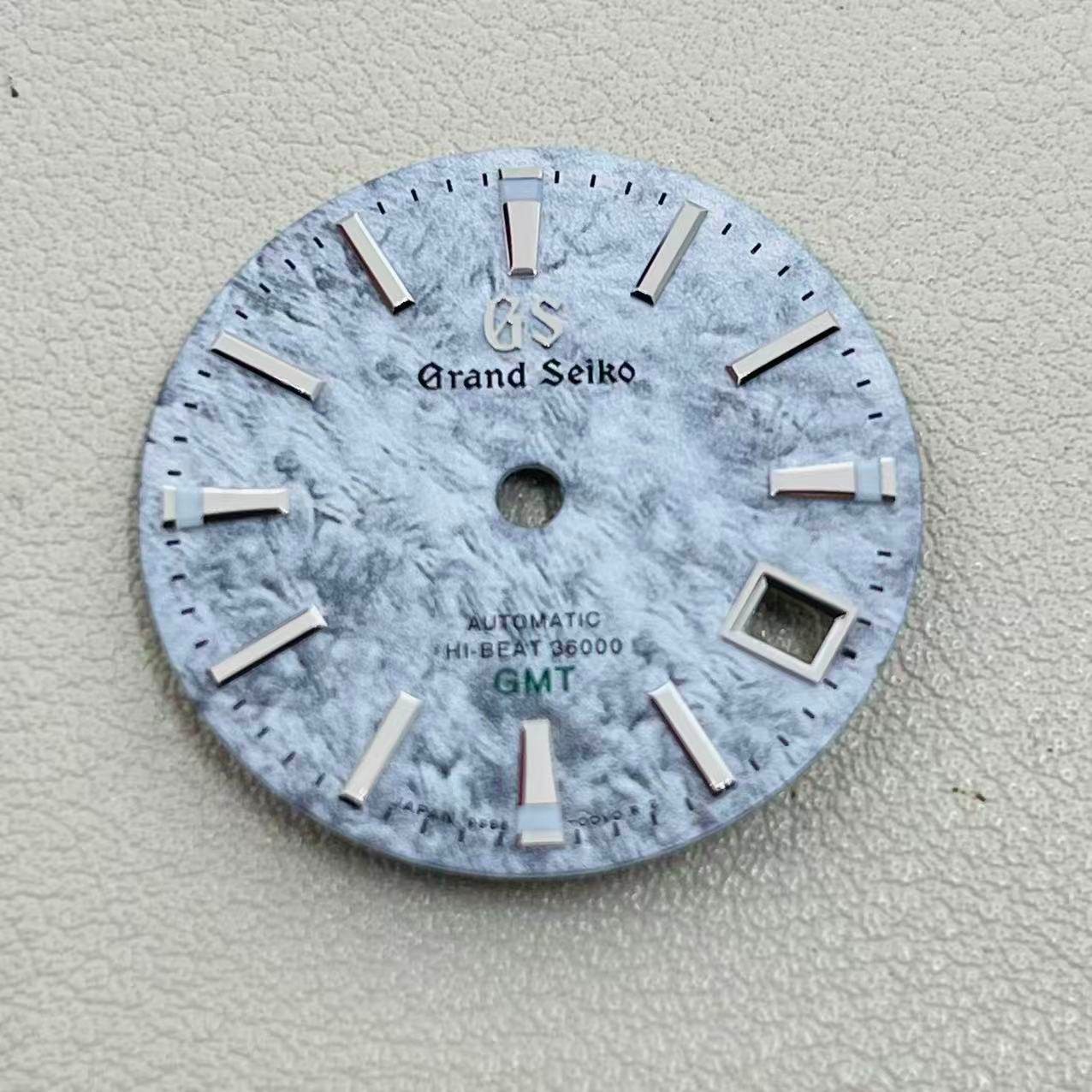 For Seiko 28.5mm Watch Dial Luminous Fit NH34 GMT Movement GS Watches Faces