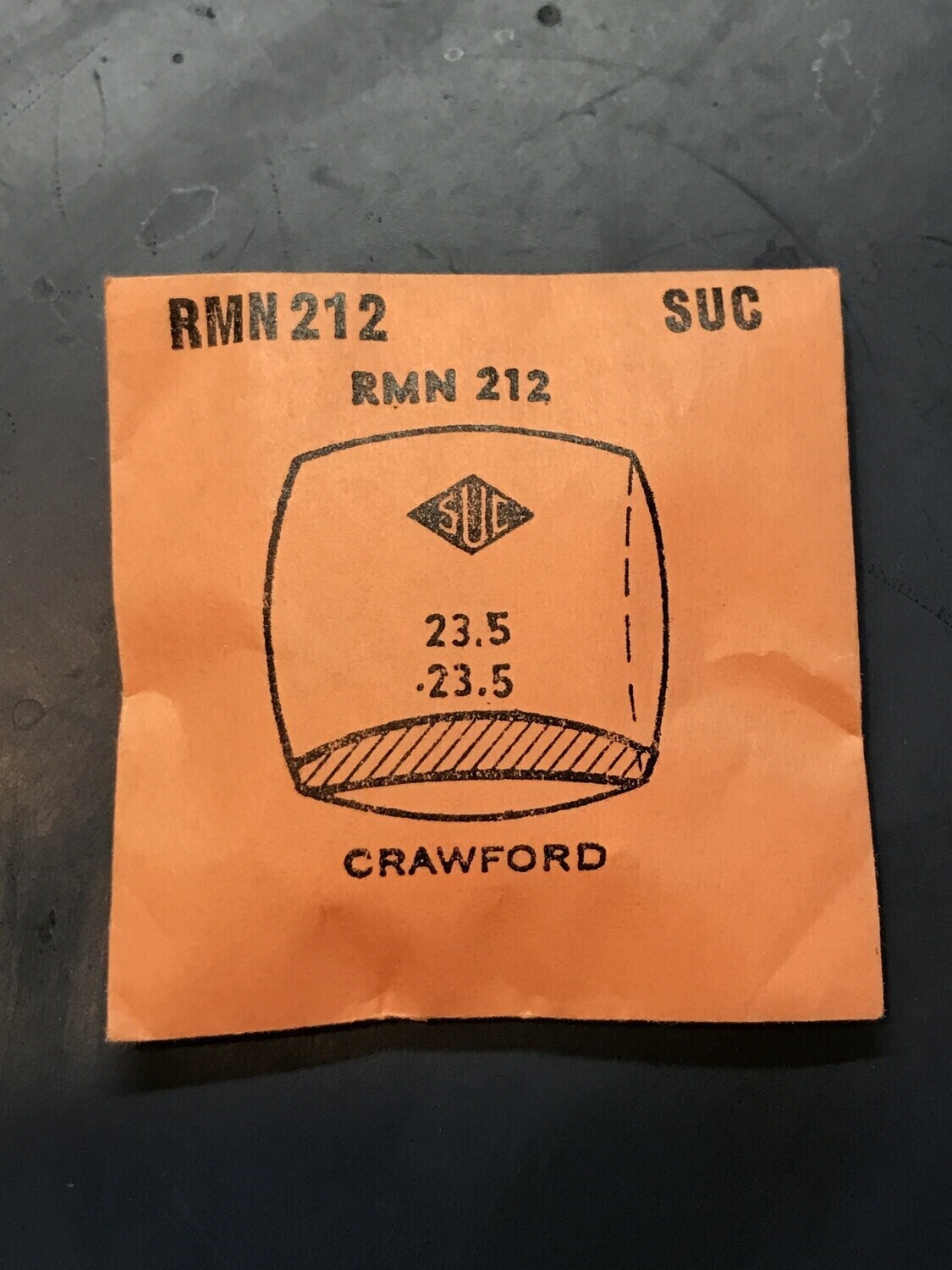 SUC Rocket Crystal RMN 212 for CRAWFORD – 23.5 x 23.5mm – New