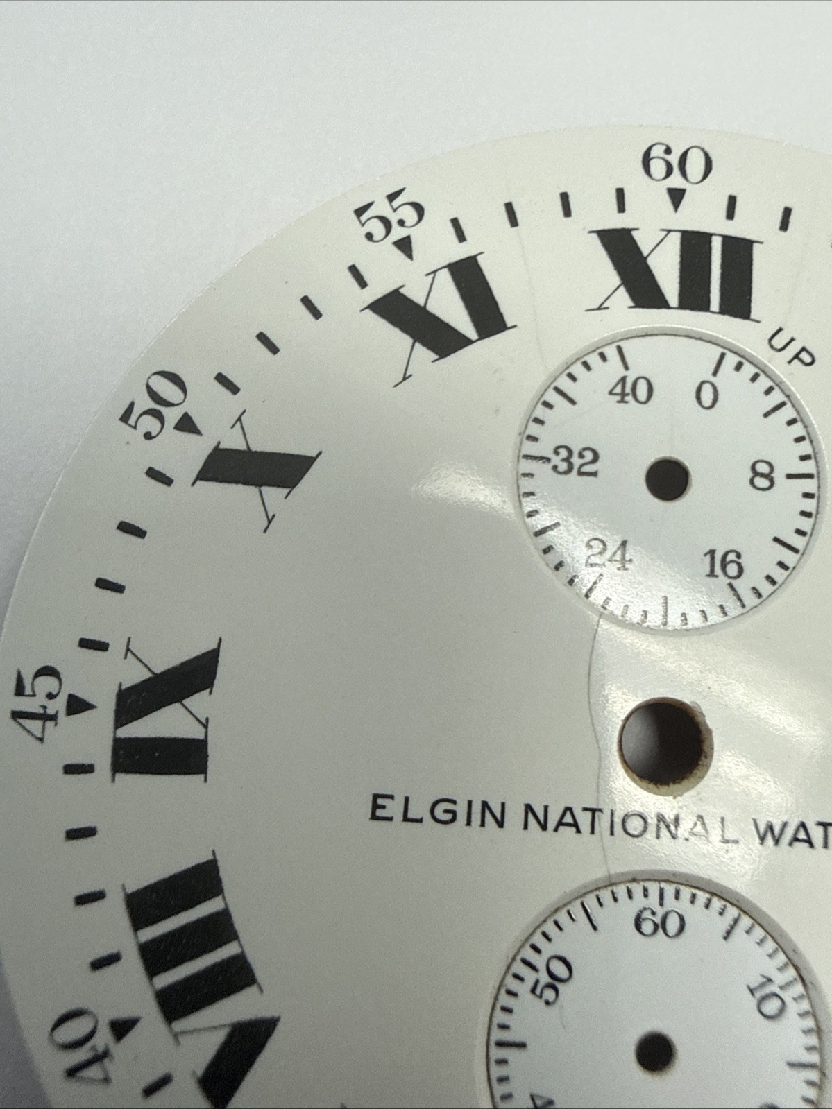 Elgin Deck Watch Marine Chronometer Up/Down Indicator 53mm Dial Not Perfect
