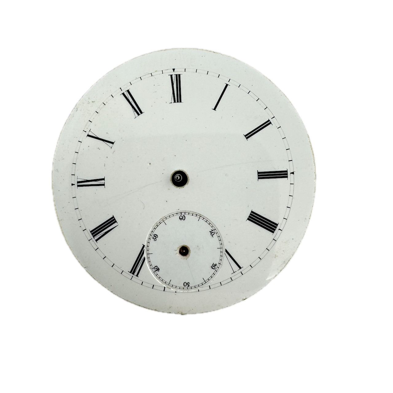 Antique 42.5mm Unbranded Key Wind Pocket Watch Movement Swiss Made for Parts