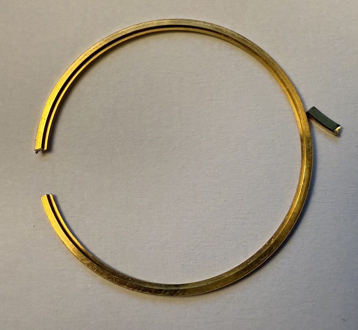 18K/KT/CT Solid Yellow Gold Watch Head Crystal Gasket Diameter 30.5mm for Seal