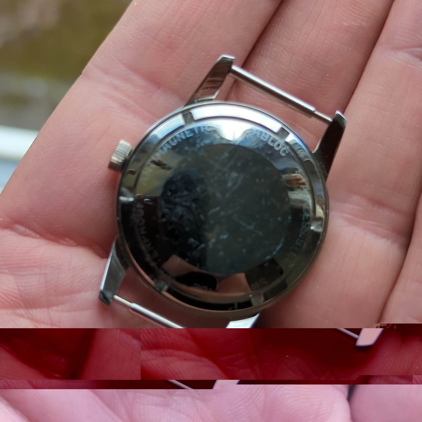 1960s Swiss Steel Waterproof Watch Case 33mm For Movement Rehoming (WD)