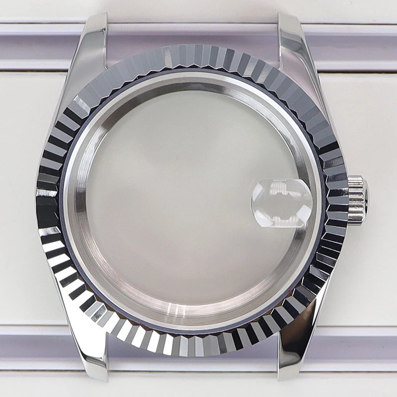 Fluted 36mm 39mm Watch Case for NH35 NH36 4R36 Sapphire Crystal 28.5mm Dial