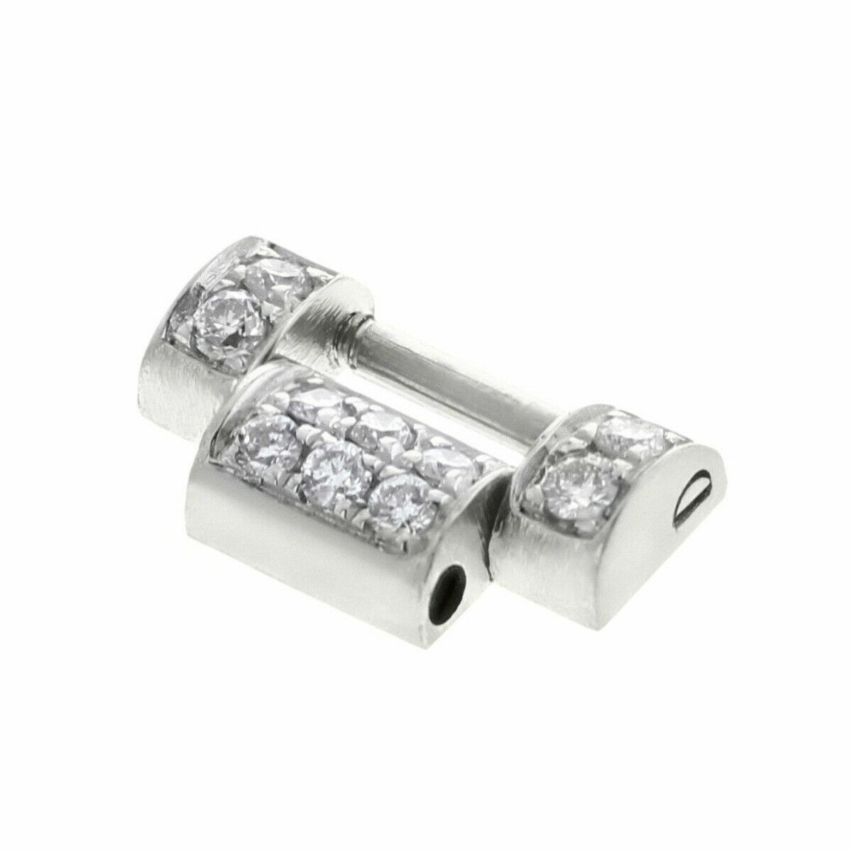 10MM LADIES 18KW WATCH BAND LINK FOR ROLEX DATEJUST WITH ALL NATURAL DIAMONDS
