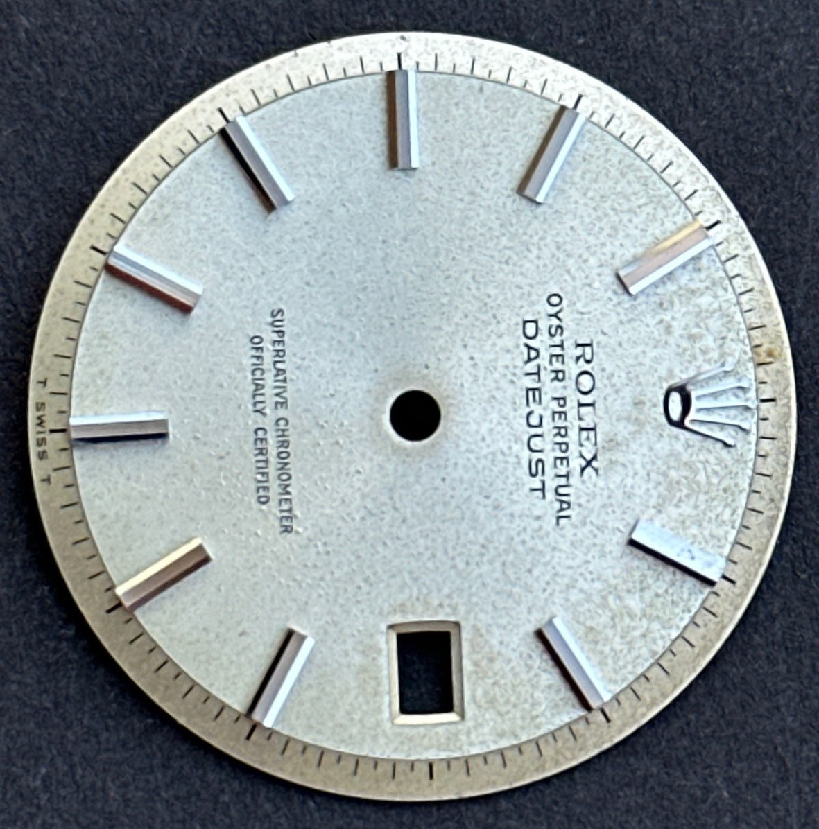 Vintage Rolex Oyster Perpertual Datejust Watch Dial For 36mm Case 1601 1603 1600