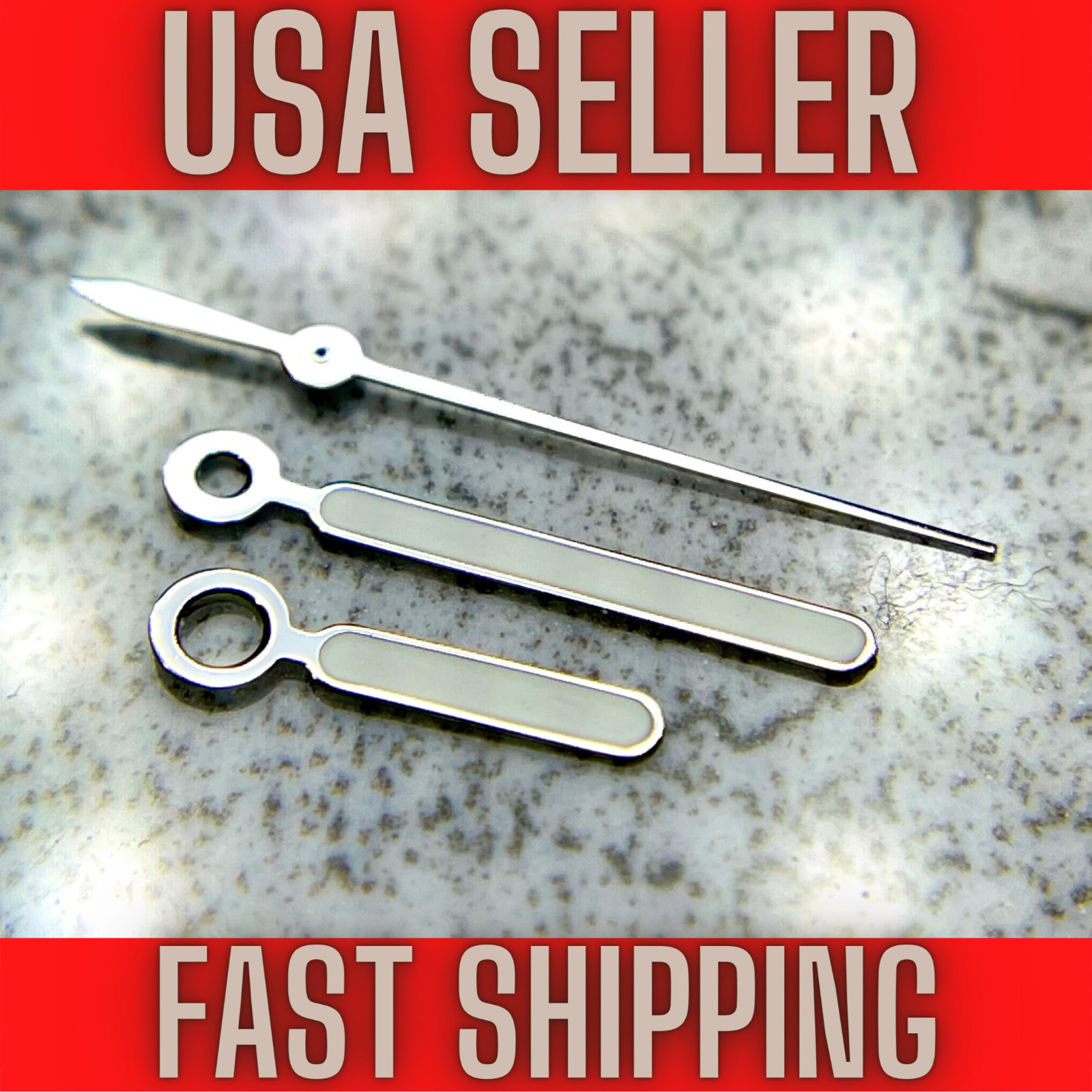 Silver “Royal Oak” Hands for Seiko NH35,NH36,7s26,7s36 SKX007 MOD. Green Lume