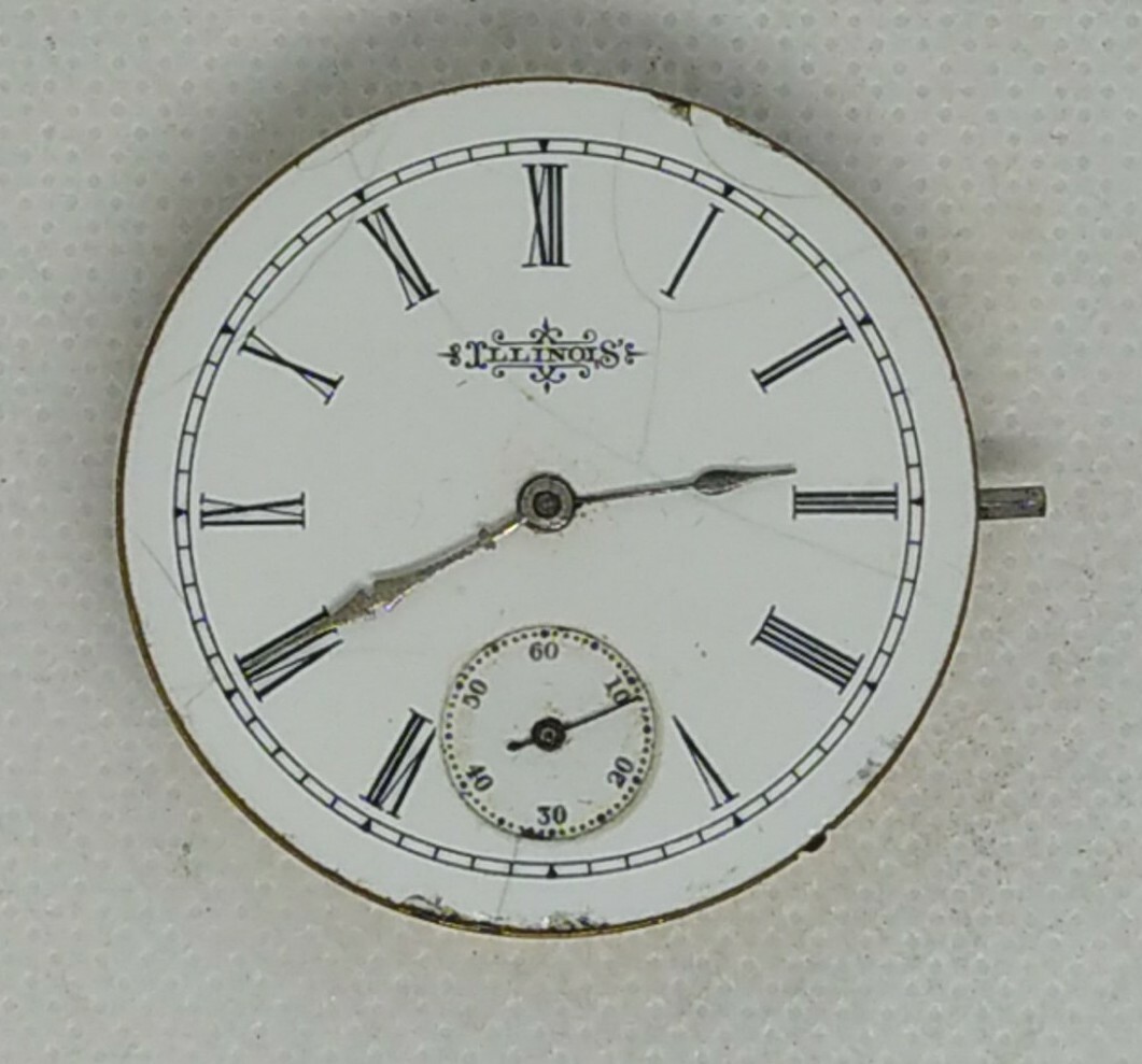 Original movement Pocketwatch mechanical Illinois watch Springfield Antique