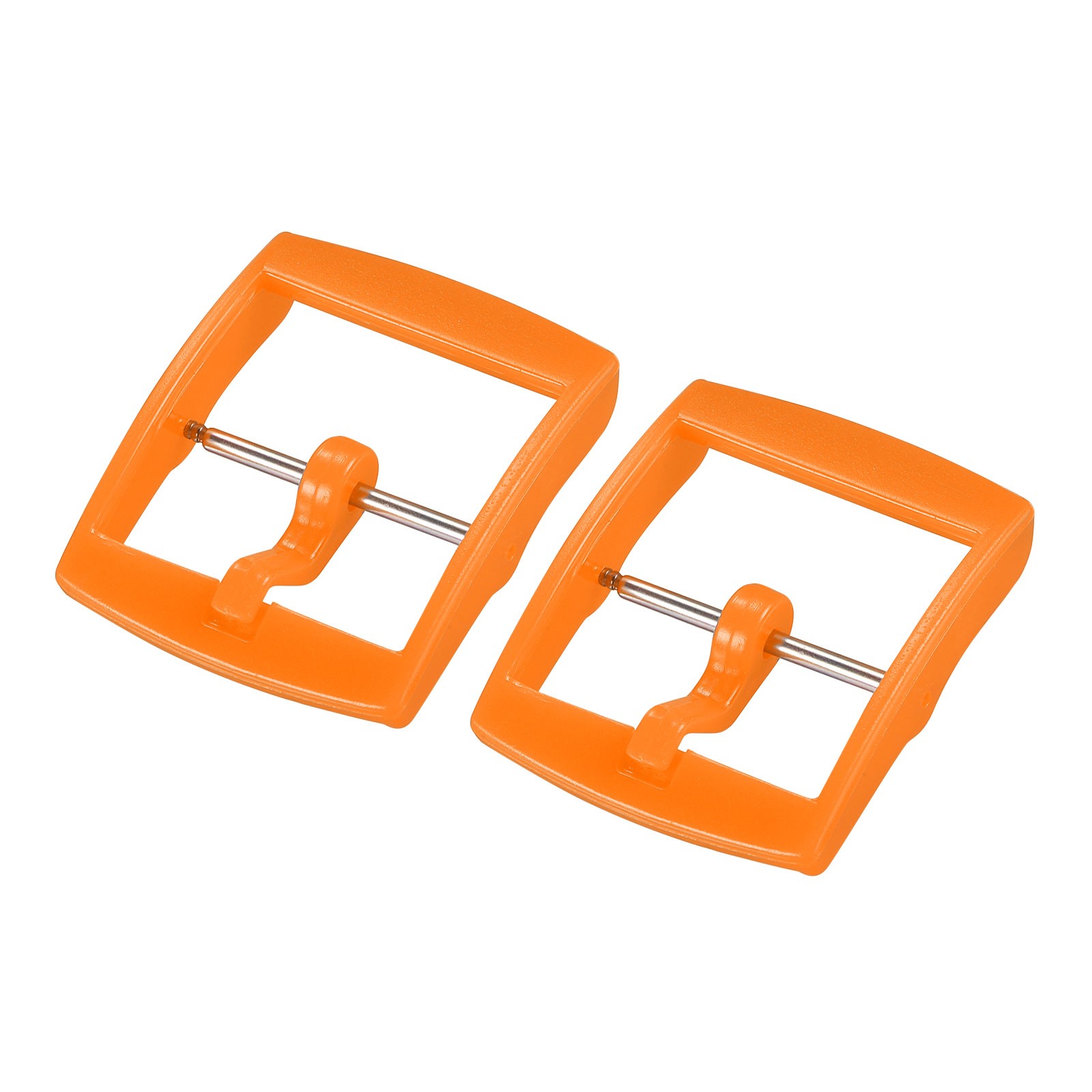 Watch Strap Clasp Plastic Buckle for 20mm Width Watch Bands Orange, 2 Pcs