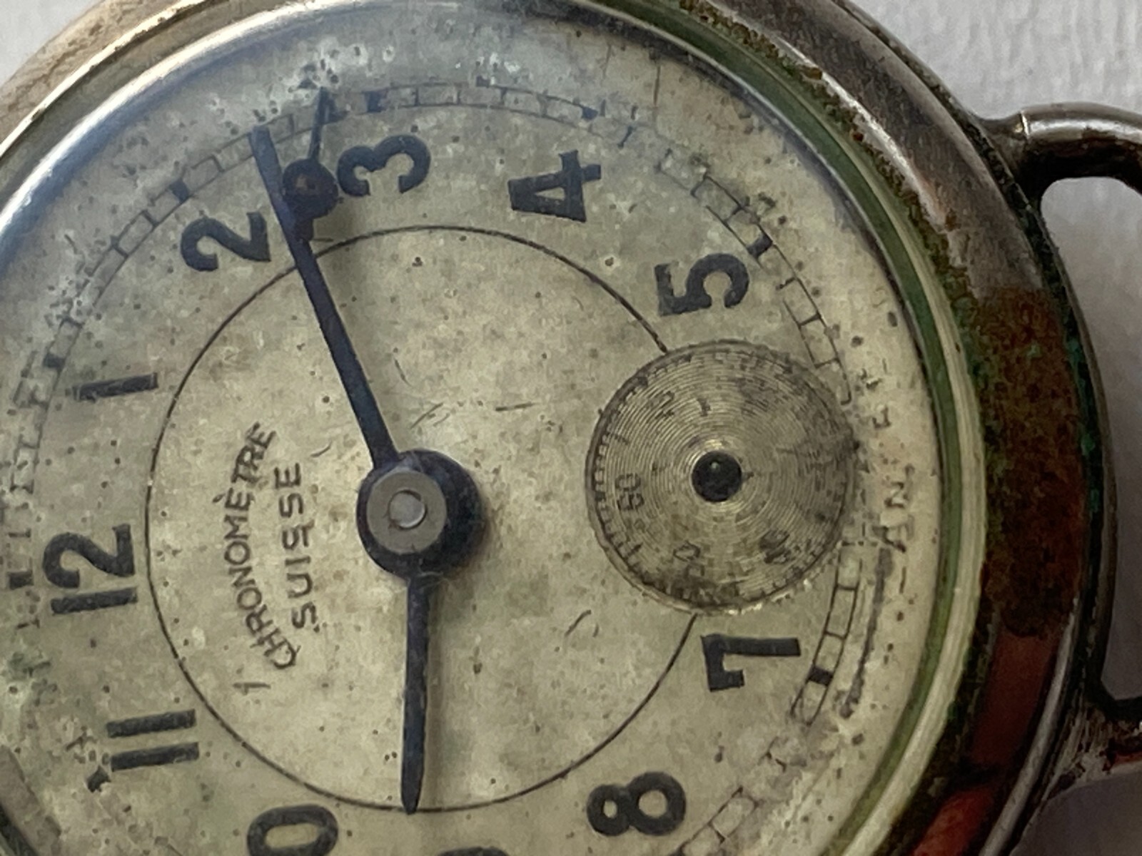 VINTAGE WOMEN WATCH CHRONOMETER SUISSE WWII MILITARY CAL AS 984 15 RUBIS RRR