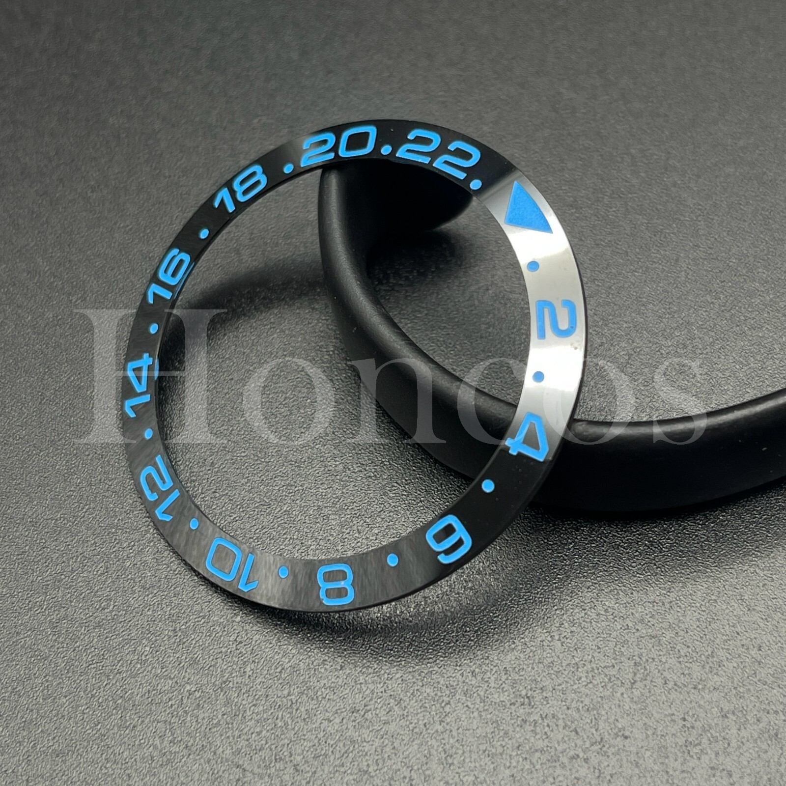 BEZEL & INSERT FITS FOR ROLEX GMT WATCH 16700 16710 16713 16718 16760 BLACK/BLUE