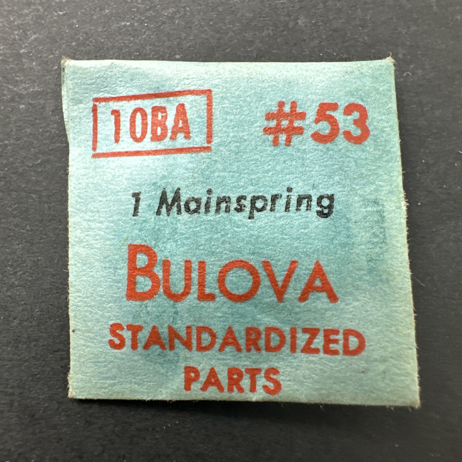 BULOVA 10 BA PART # 53 MAINSPRING NEW OLD STOCK