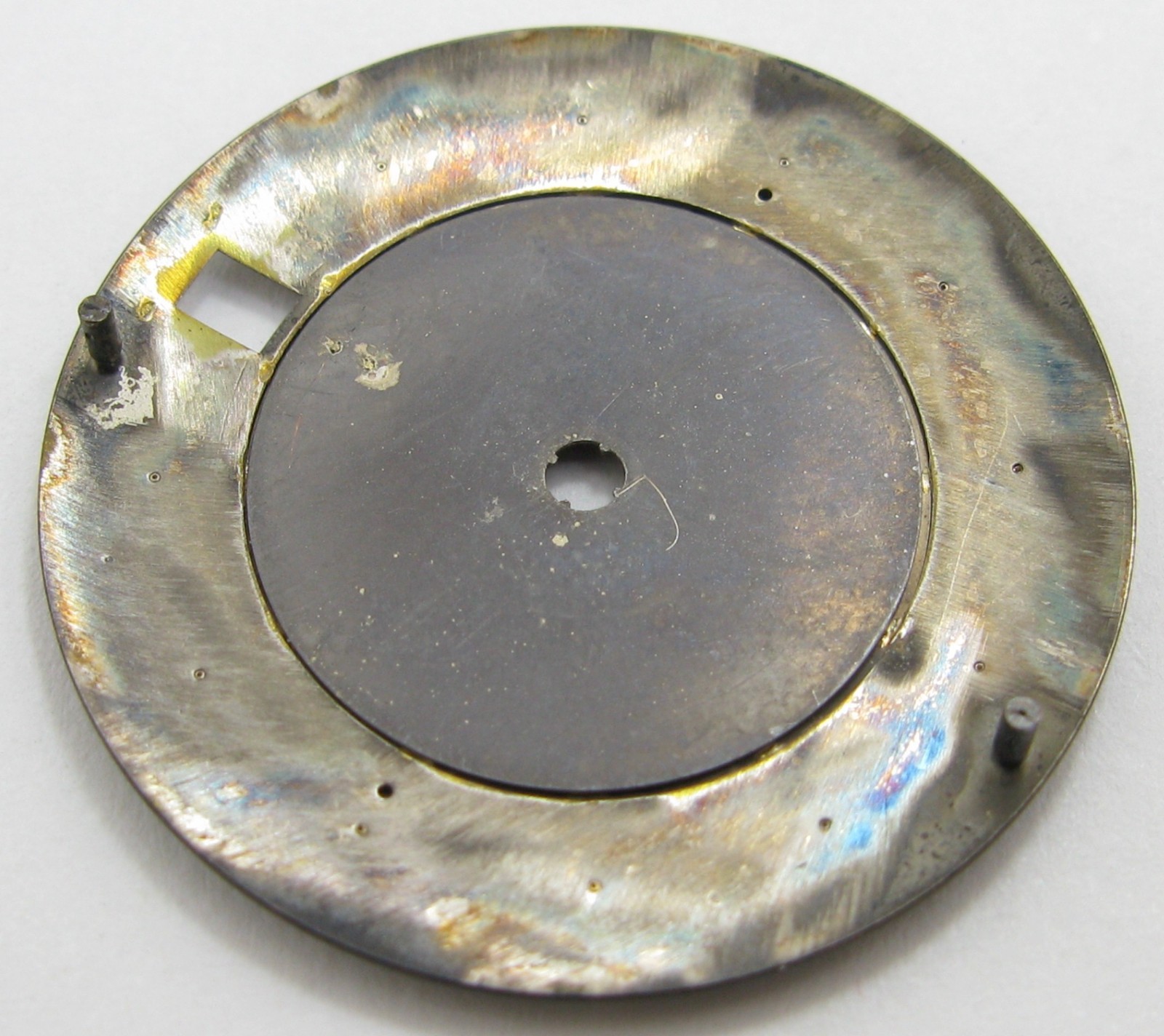 LeCoultre 916 watch movement part: grey / champagne dial blue & silver markers