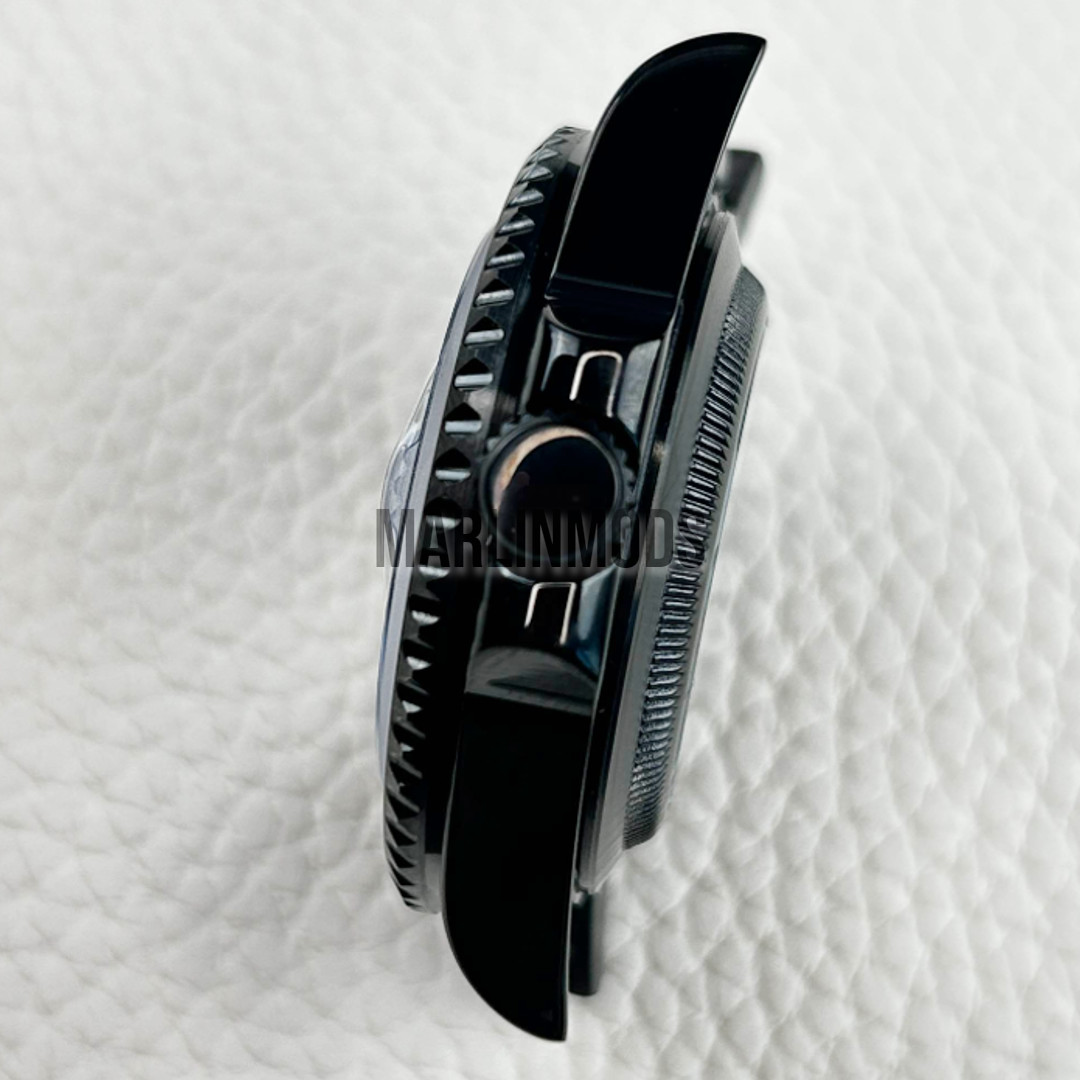 40MM Black Watch Diver 10ATM Sub Case for NH35 NH36 Movement Sapphire Crystal