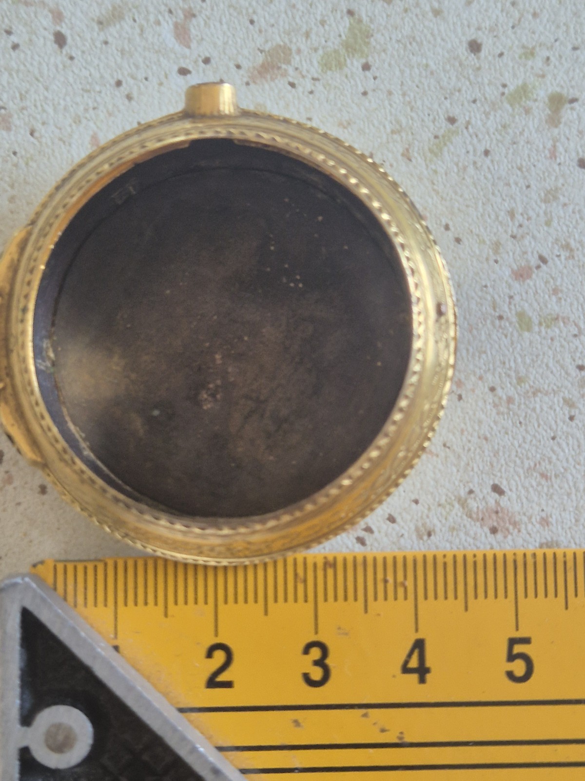 Antique Pocket Watch Case 18th Century Hand-Painted Enamel Virgin Vestal