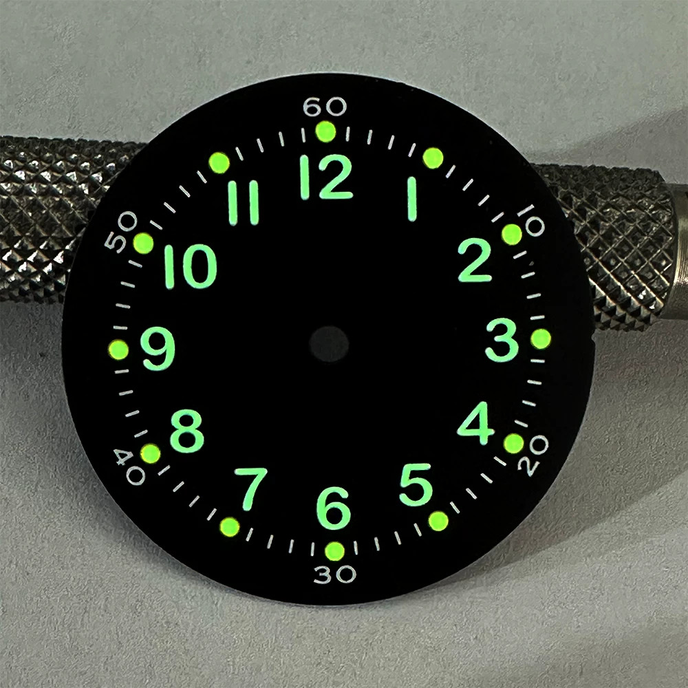 28.5mm Camouflage Watch Dial Green Luminous For Nh35 Movement Watch Accessories