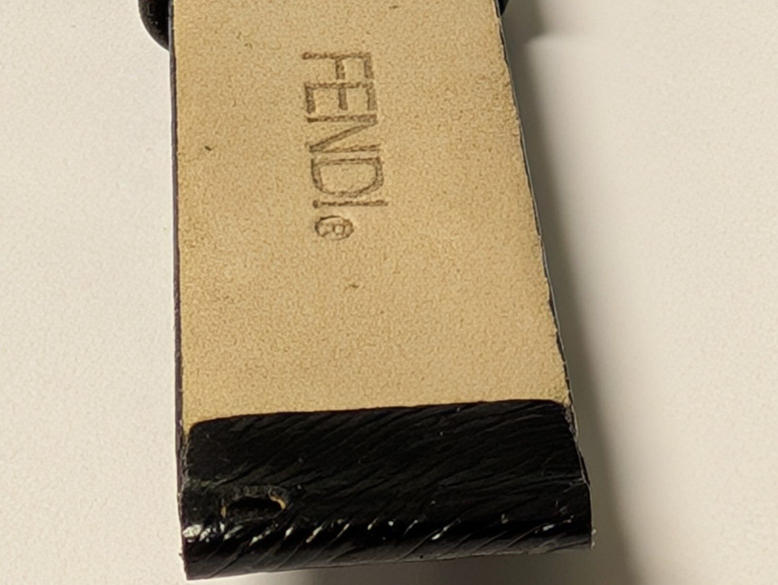 Fendi Band/Strap BLACK genuine leather, 15/14mm, lengths 60/100mm