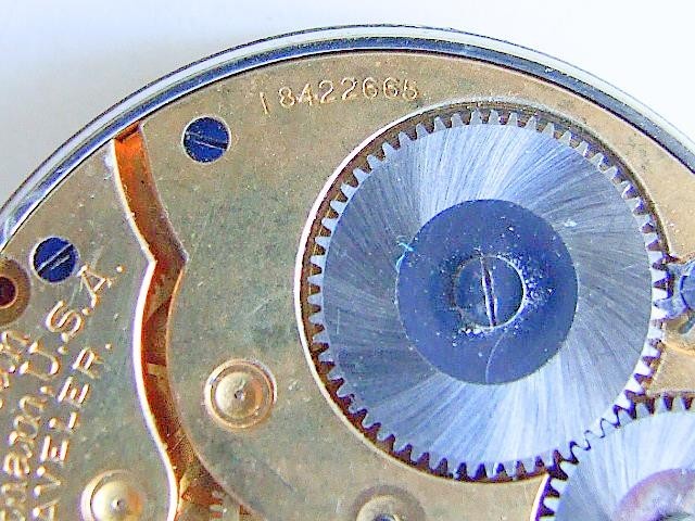 Waltham Traveler model 1908. 16s pocket watch movement , ticking