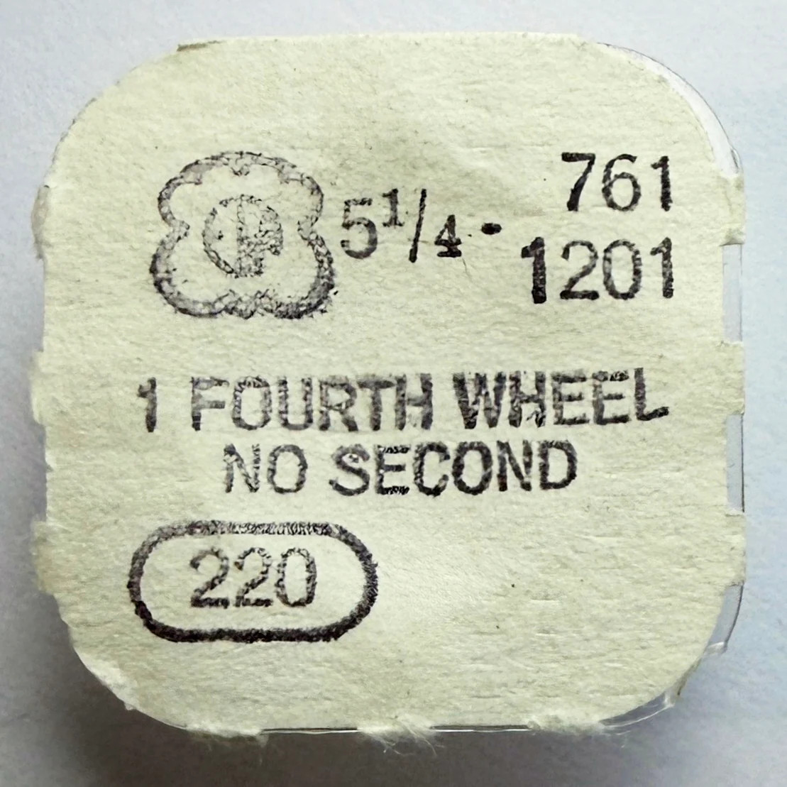 ETA 761 / 1201 – Fourth Wheel (No Second) – 220