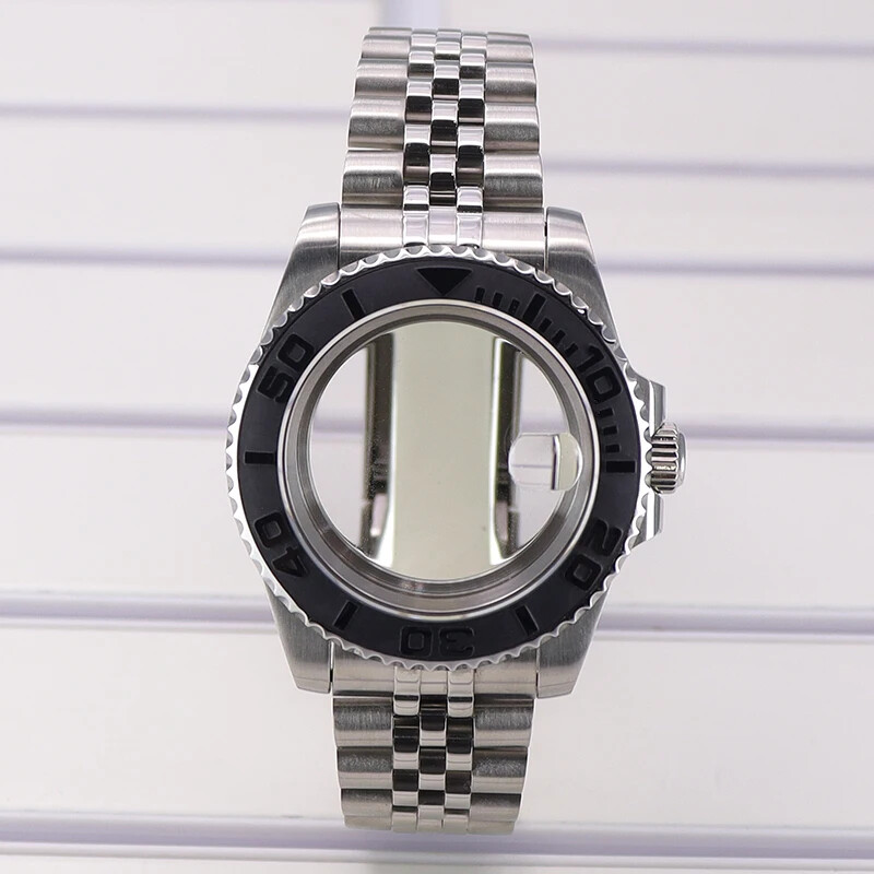 40mm Modified Yacht Watch Case Jubilee Strap Sapphire Glass For Seiko NH35 10ATM