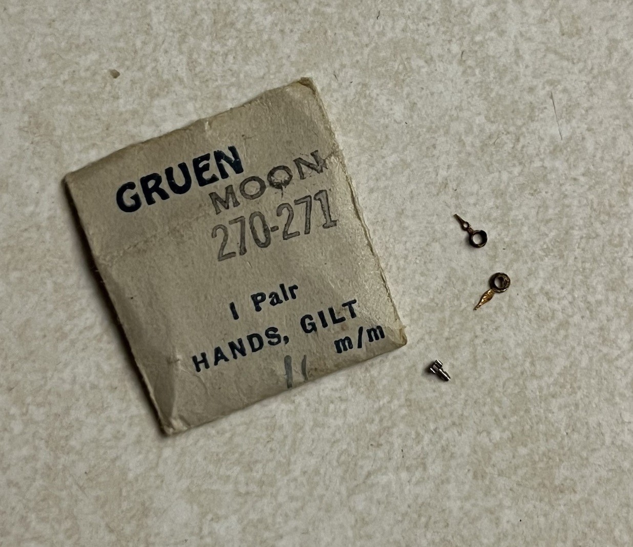 Gruen 270 271 Watch Hands Blue Steel Moon Breguet watch parts New Old Stock
