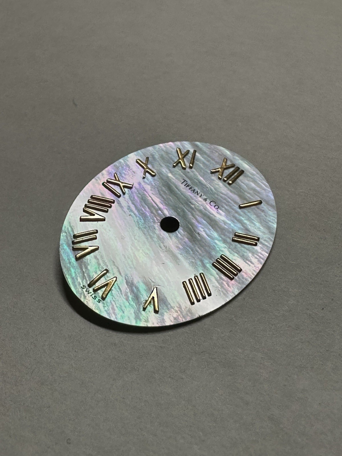 Tiffany & Co 19mm Mother Of Pearl Watch Dial w/ Gold Roman Markers