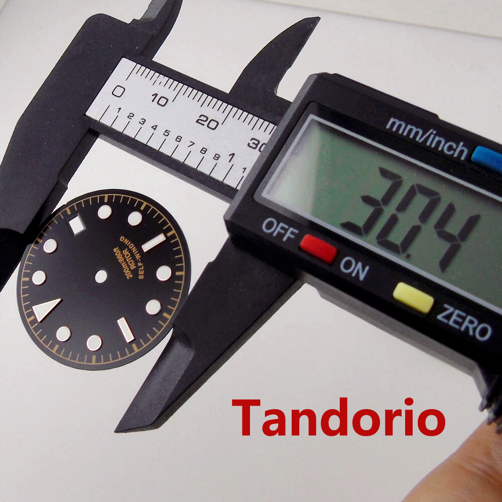 30.4mm Men Watch Dial Fit NH35 NH36 7s26 ETA 2836 2824 PT5000 Automatic Movement