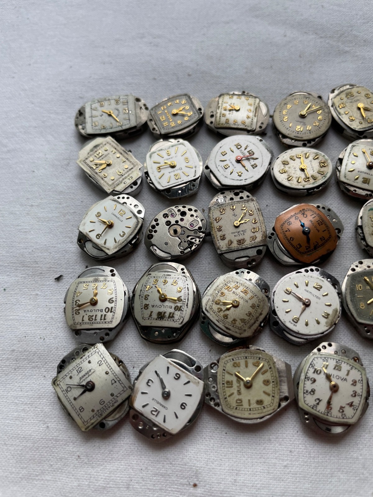 40 movement for USA ladies watches AS IS – Elgin Bulova Waltham Gruen etc.