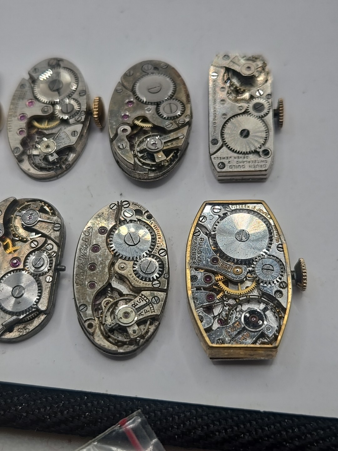 Lot Of 8 Art Deco Ladies Watch Movements Elgin Gruen Orator Bulova