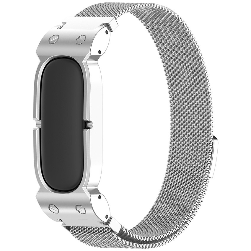 Metal Frame Milanese Metal Strap Stainless Steel Strap for Google Fitbit Air