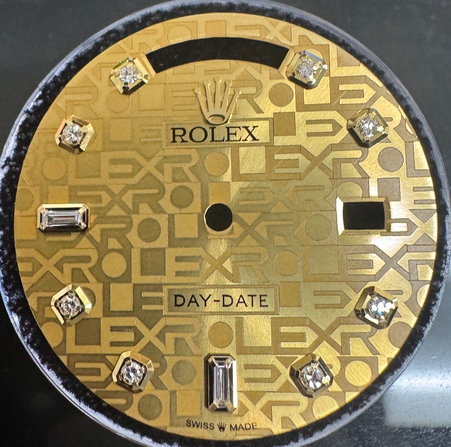 Rolex 41mm Day Date II Custom Champagne Anniversary Diamond Dial For Ref 218238