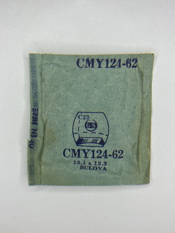 Bulova G-S CMY124-62 Acrylic Watch Crystal New Old Stock NOS 13.1 x 12.3mm