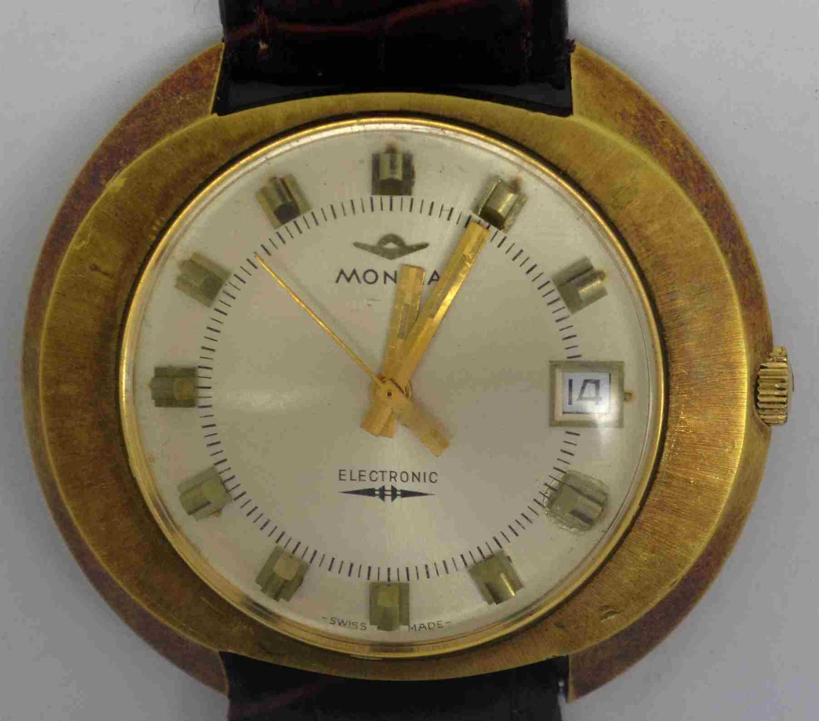 VTG MONDIA ELECTRONIC Gold Plated Wristwatch. Ref: 07.819.20, Cal: 9154. For Ser