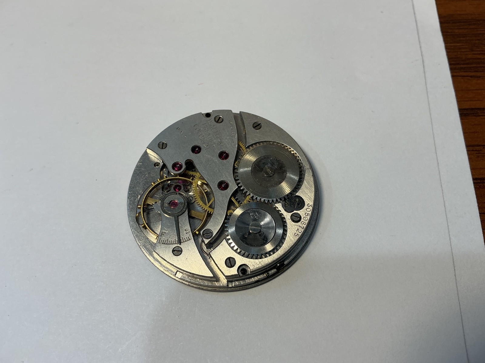 WALTHAM PREMIER COLONIAL 12 SIZE POCKET WATCH MOVEMENT