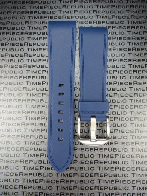23mm PU Rubber Diver Strap Blue Tang Watch Band for CARTIER SANTOS 100 XL Large