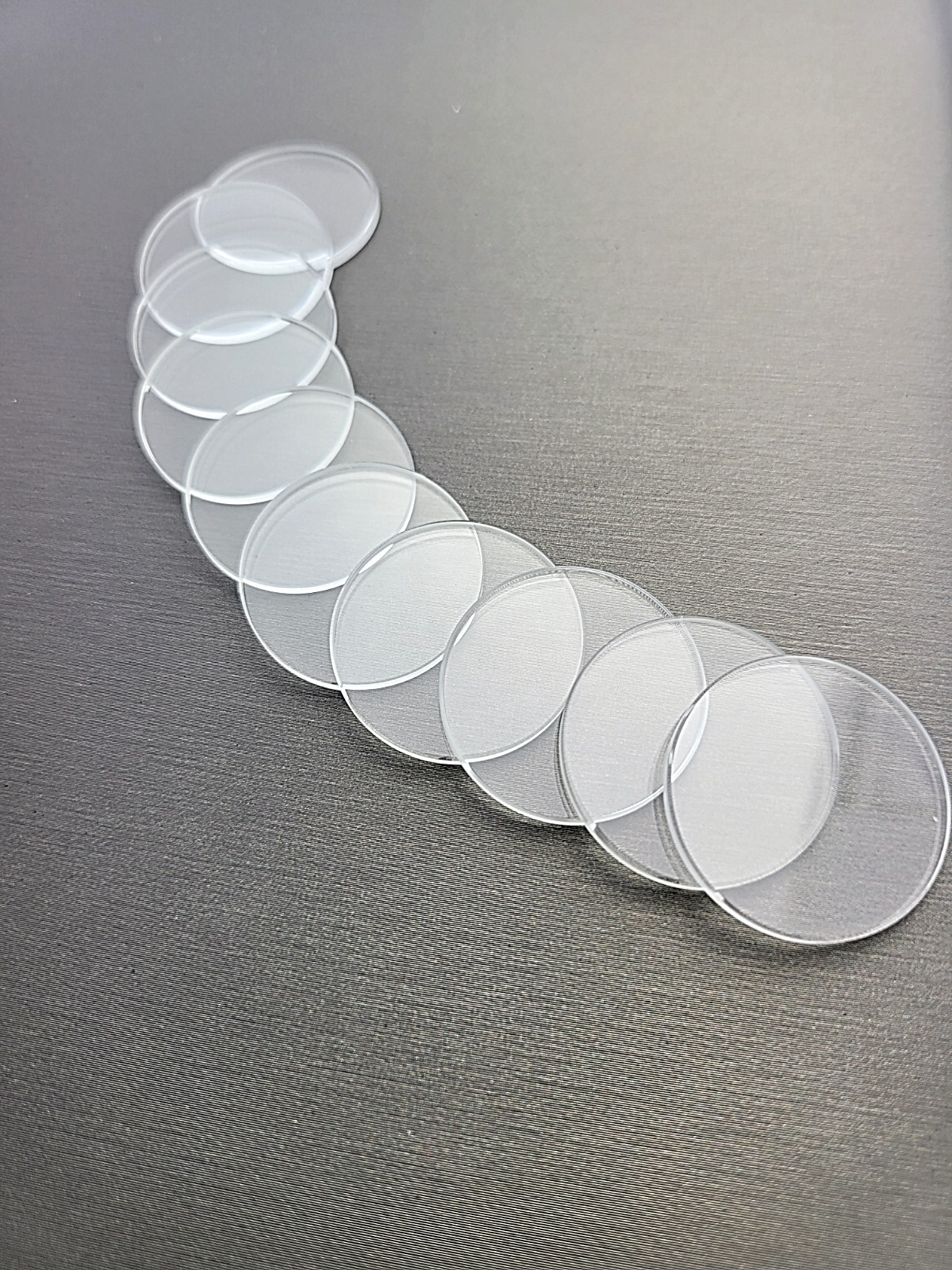 20.0mm-20.9mm x 2.0mm Thick Watch Parts Crystal Glass Clear Flat Round Mineral